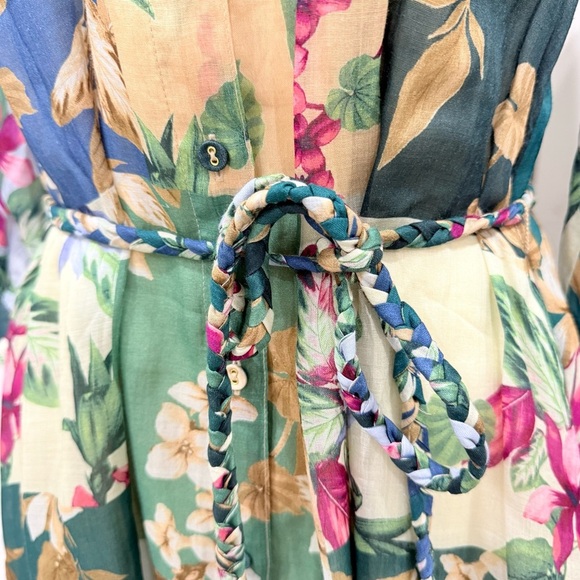 Tommy Bahama Womens Hightide Flora Midi Belted Button Front Shirt Dress NWT $218 - Picture 13 of 16